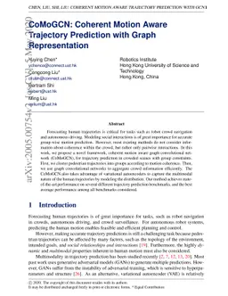 CoMoGCN: Coherent Motion Aware Trajectory Prediction with Graph
  Representation