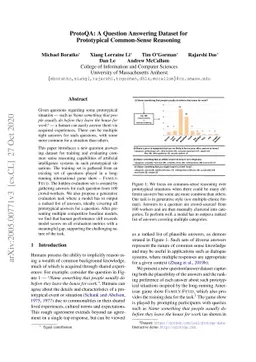 ProtoQA: A Question Answering Dataset for Prototypical Common-Sense
  Reasoning
