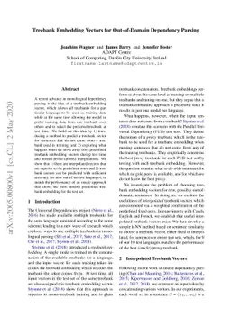 Treebank Embedding Vectors for Out-of-domain Dependency Parsing