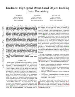 DroTrack: High-speed Drone-based Object Tracking Under Uncertainty