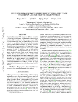 Multi-Modality Generative Adversarial Networks with Tumor Consistency
  Loss for Brain MR Image Synthesis