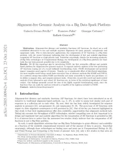 Alignment-free Genomic Analysis via a Big Data Spark Platform