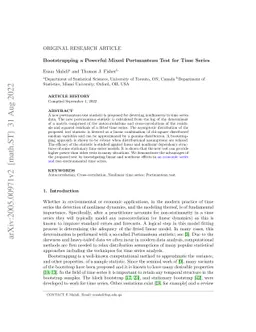 Bootstrapping a Powerful Mixed Portmanteau Test for Time Series