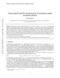 Linear spectral statistics of eigenvectors of anisotropic sample
  covariance matrices