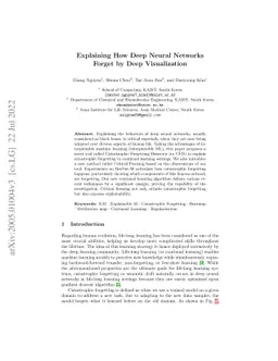 Explaining How Deep Neural Networks Forget by Deep Visualization