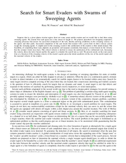 Search for Smart Evaders with Swarms of Sweeping Agents