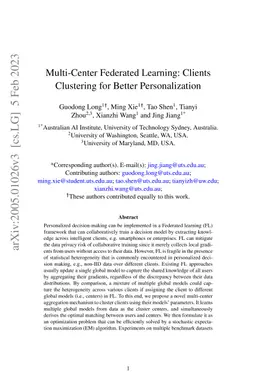 Multi-Center Federated Learning: Clients Clustering for Better
  Personalization