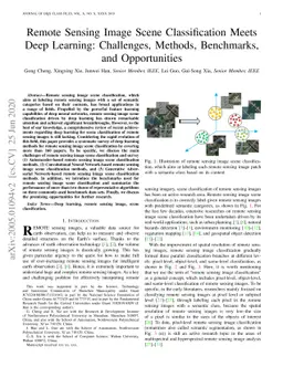 Remote Sensing Image Scene Classification Meets Deep Learning:
  Challenges, Methods, Benchmarks, and Opportunities