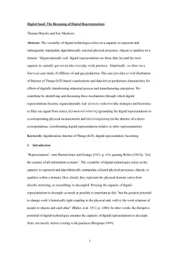 Digital Sand: The Becoming of Digital Representations