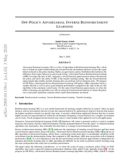 Off-Policy Adversarial Inverse Reinforcement Learning