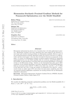 Riemannian Stochastic Proximal Gradient Methods for Nonsmooth
  Optimization over the Stiefel Manifold