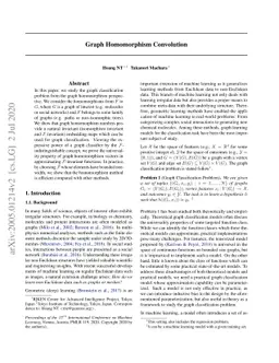 Graph Homomorphism Convolution