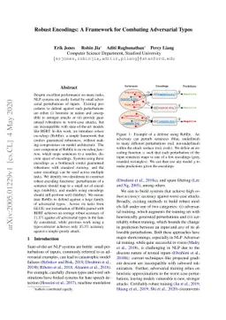Robust Encodings: A Framework for Combating Adversarial Typos