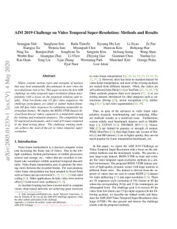 AIM 2019 Challenge on Video Temporal Super-Resolution: Methods and
  Results
