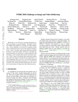 NTIRE 2020 Challenge on Image and Video Deblurring
