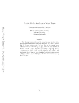 Probabilistic Analysis of RRT Trees