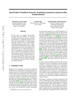 Sum-Product-Transform Networks: Exploiting Symmetries using Invertible
  Transformations