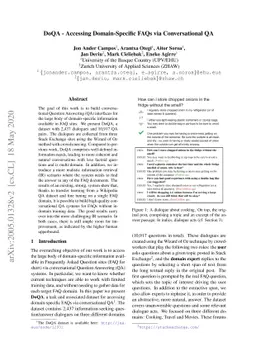 DoQA -- Accessing Domain-Specific FAQs via Conversational QA