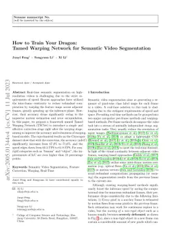 Tamed Warping Network for High-Resolution Semantic Video Segmentation