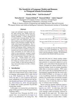 The Sensitivity of Language Models and Humans to Winograd Schema
  Perturbations