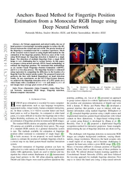 Anchors Based Method for Fingertips Position Estimation from a Monocular
  RGB Image using Deep Neural Network
