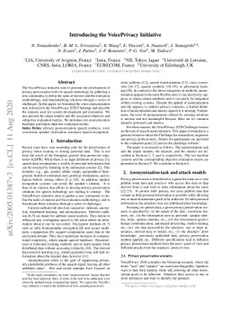 Introducing the VoicePrivacy Initiative