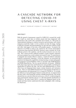A cascade network for Detecting COVID-19 using chest x-rays