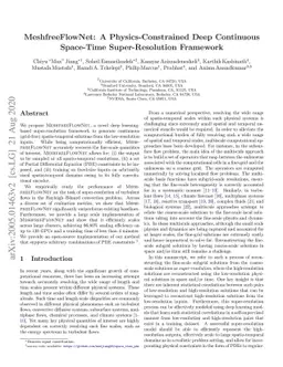 MeshfreeFlowNet: A Physics-Constrained Deep Continuous Space-Time
  Super-Resolution Framework