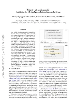 What-if I ask you to explain: Explaining the effects of perturbations in
  procedural text