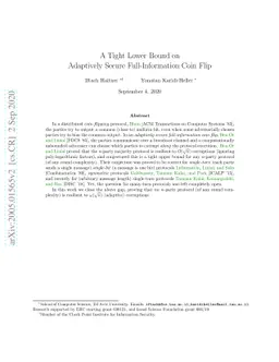 A Tight Lower Bound on Adaptively Secure Full-Information Coin Flip