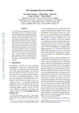 The Paradigm Discovery Problem