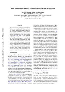 What is Learned in Visually Grounded Neural Syntax Acquisition