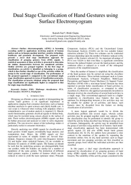 Dual Stage Classification of Hand Gestures using Surface Electromyogram