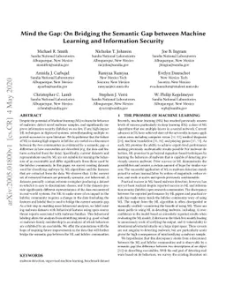 Mind the Gap: On Bridging the Semantic Gap between Machine Learning and
  Information Security