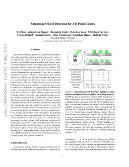 Streaming Object Detection for 3-D Point Clouds