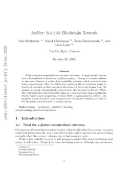 JaxNet: Scalable Blockchain Network