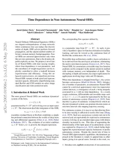 Time Dependence in Non-Autonomous Neural ODEs
