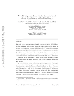 A multi-component framework for the analysis and design of explainable
  artificial intelligence