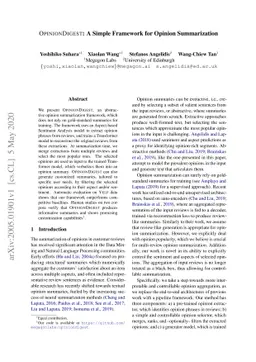 OpinionDigest: A Simple Framework for Opinion Summarization