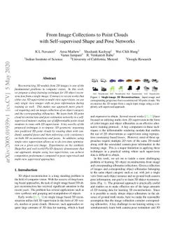 From Image Collections to Point Clouds with Self-supervised Shape and
  Pose Networks