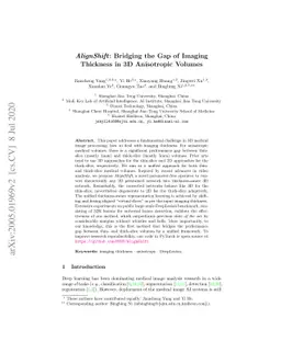 AlignShift: Bridging the Gap of Imaging Thickness in 3D Anisotropic
  Volumes