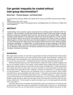 Can gender inequality be created without inter-group discrimination?
