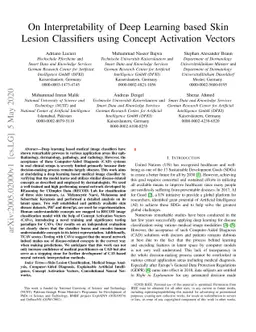 On Interpretability of Deep Learning based Skin Lesion Classifiers using
  Concept Activation Vectors