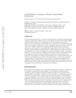 Using Machine Learning to Emulate Agent-Based Simulations