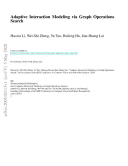 Adaptive Interaction Modeling via Graph Operations Search