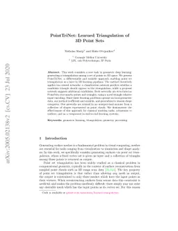 PointTriNet: Learned Triangulation of 3D Point Sets