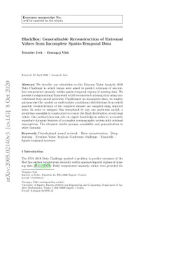 BlackBox: Generalizable Reconstruction of Extremal Values from
  Incomplete Spatio-Temporal Data