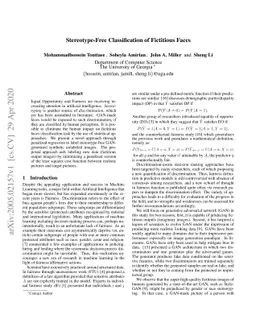 Stereotype-Free Classification of Fictitious Faces