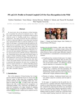 PF-cpGAN: Profile to Frontal Coupled GAN for Face Recognition in the
  Wild