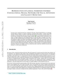 Reproduction of Lateral Inhibition-Inspired Convolutional Neural Network
  for Visual Attention and Saliency Detection
